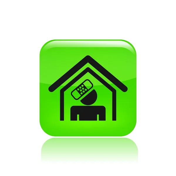 Vector illustration of single home accident icon — Stock Vector
