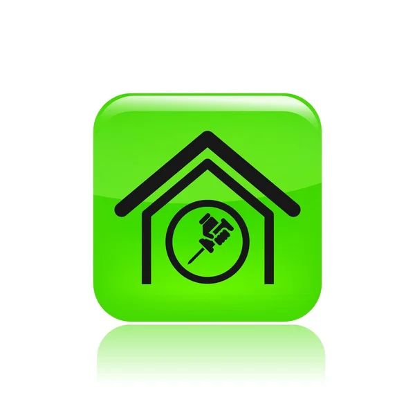 Ilustración vectorial del icono de reparación de un solo hogar — Vector de stock