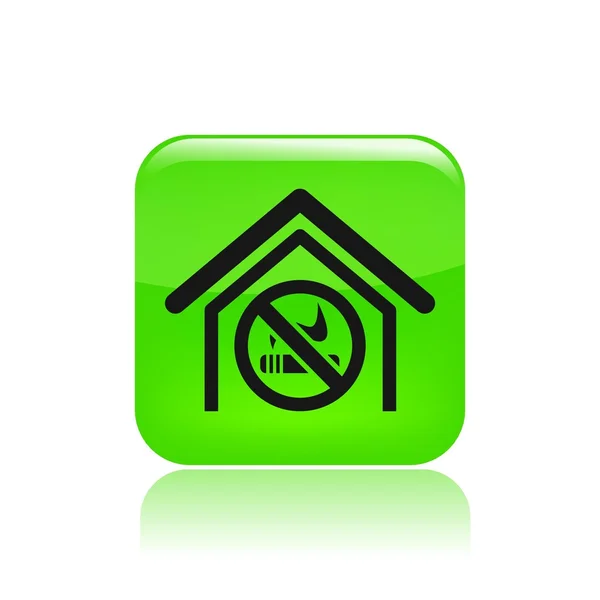 Illustration vectorielle d'une seule icône de zone interdite de fumer — Image vectorielle