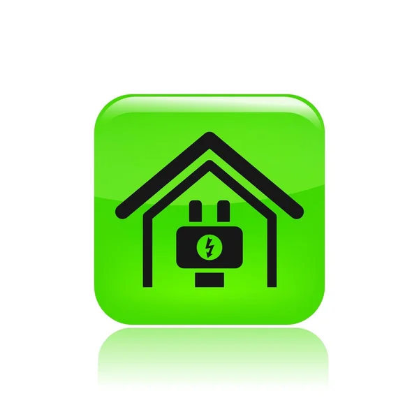 Vector illustration of single energy home icon — Stock Vector