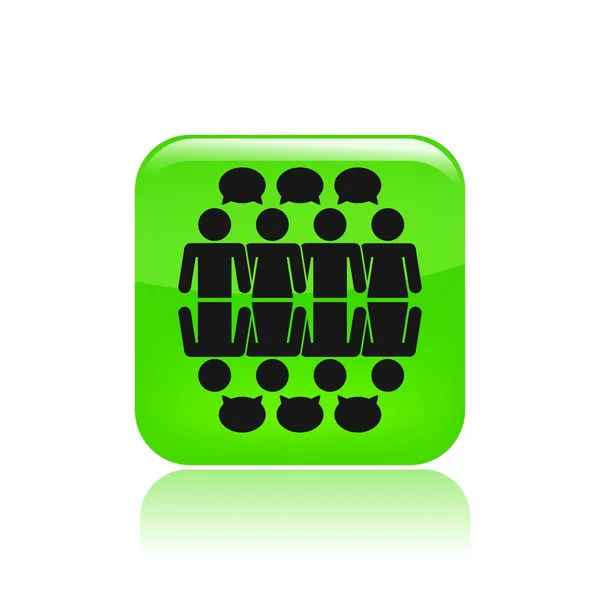 Illustration vectorielle d'une icône de réseau social unique — Image vectorielle