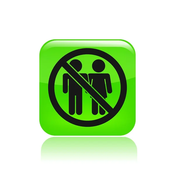 Vector illustration of single couple banned icon — Stock Vector