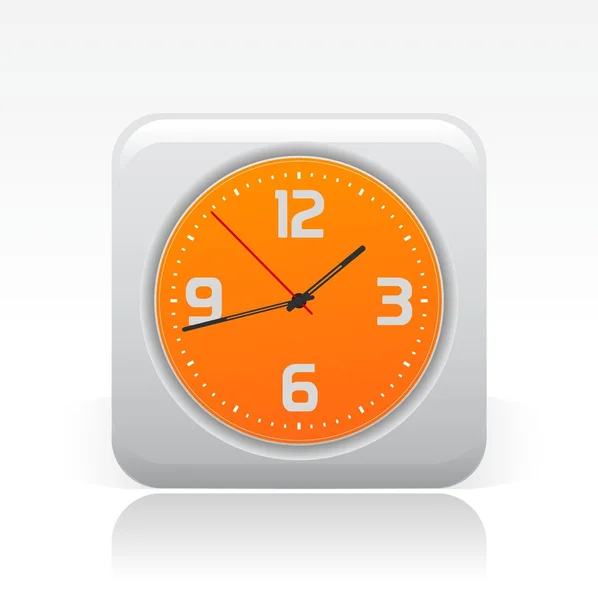 Vector illustration of single clock icon — Stock Vector