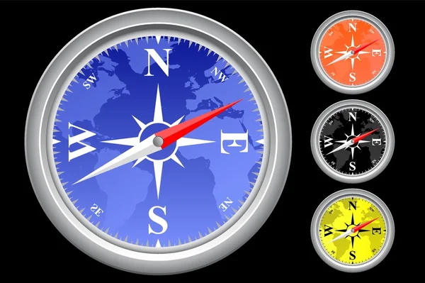 Ilustracja wektorowa jednego ikona kompas — Wektor stockowy