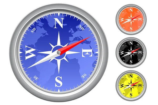Ilustracja wektorowa jednego ikona kompas — Wektor stockowy