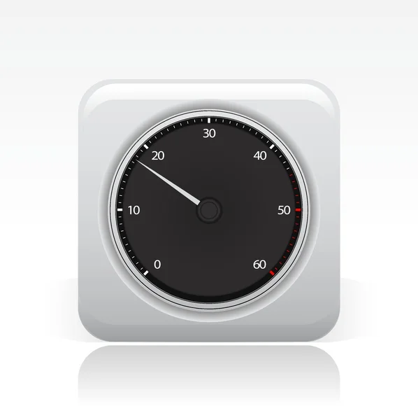 Vector illustration of single tachometer icon — Stock Vector