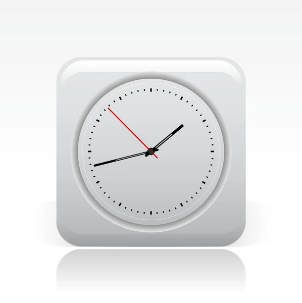 Vector illustration of single clock icon — Stock Vector
