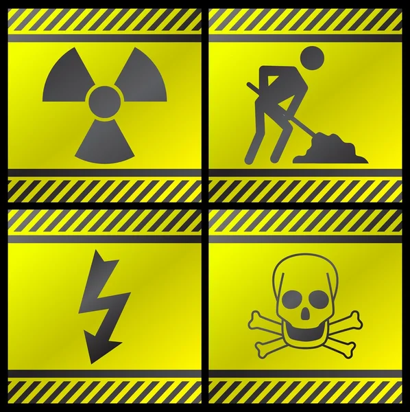 stock vector Vector illustration of danger industry icons