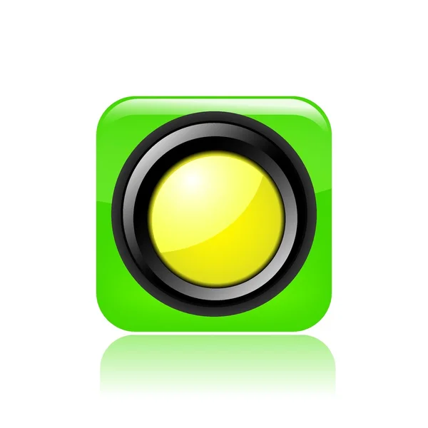 Vector illustration of single yellow light icon — Stock Vector