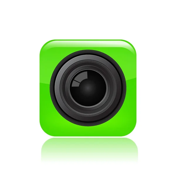 Vectorillustratie van enkele camera oogpictogram — Stockvector