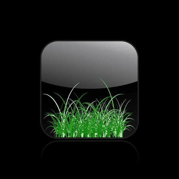 Vector illustration of single grass icon — Stock Vector