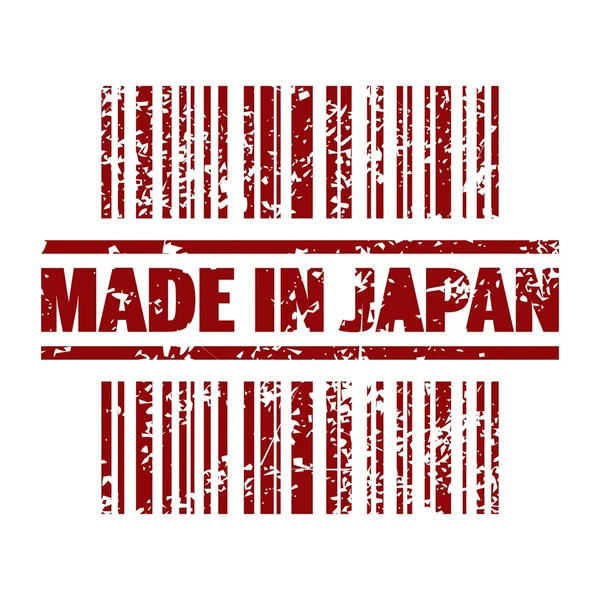 Ilustração vetorial de feito no ícone do Japão — Vetor de Stock