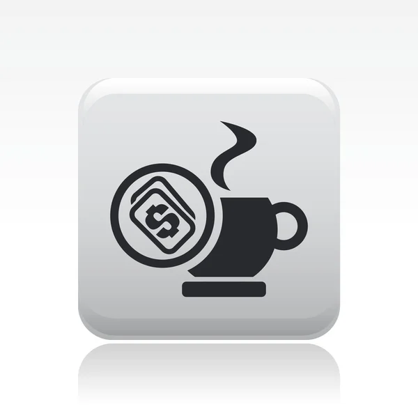 Vector illustration of single coffee price icon — Stock Vector