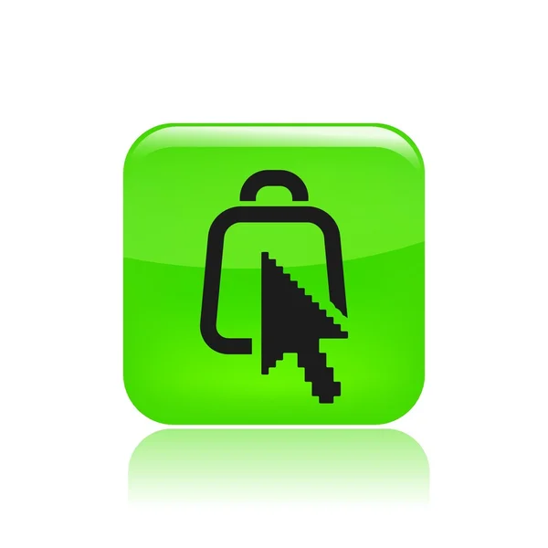 Ilustração vetorial do ícone de um único saco web — Vetor de Stock