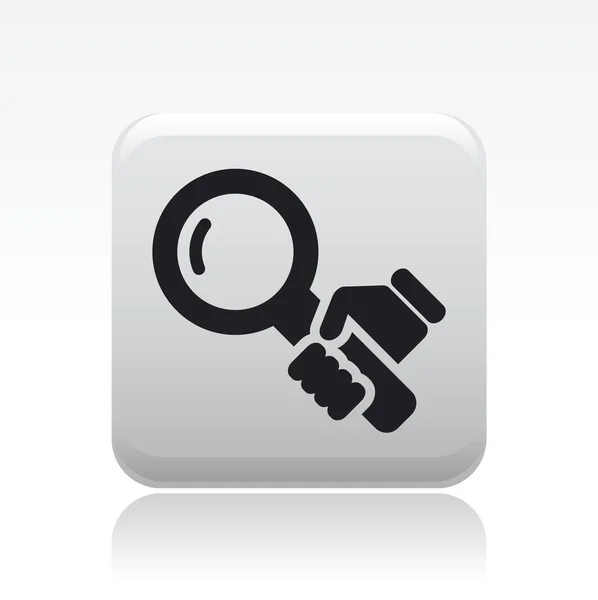 Vector illustration of single magnifier icon — Stock Vector