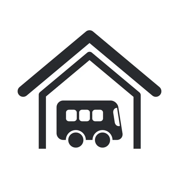 Ilustração vetorial do ícone de ônibus isolado — Vetor de Stock