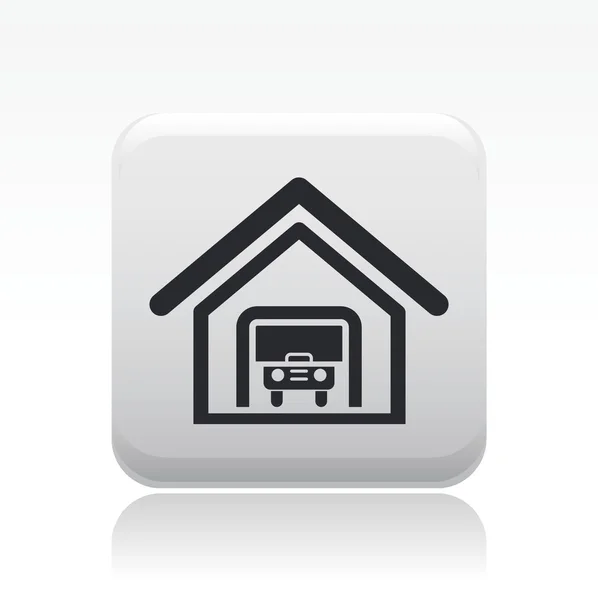 Illustration vectorielle de l'icône de garage isolé — Image vectorielle