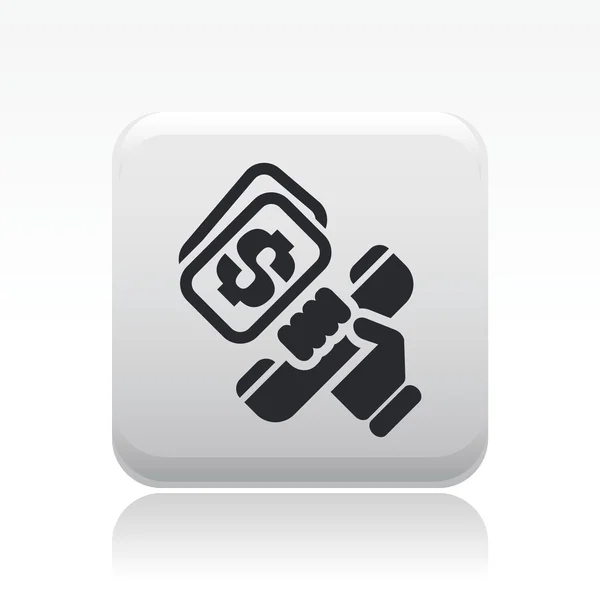 Illustration vectorielle de l'icône du prix du téléphone unique — Image vectorielle