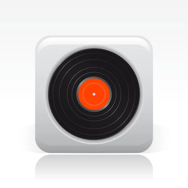 Vector illustration of single vinyl icon — Stock Vector