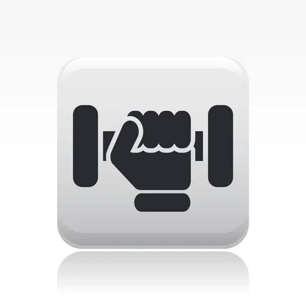 Vector illustration of single gym icon — Stock Vector