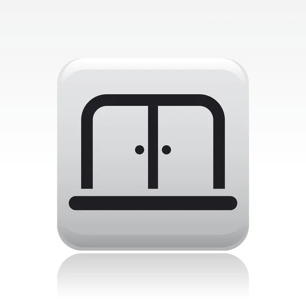 Vector illustration of single doors icon — Stock Vector