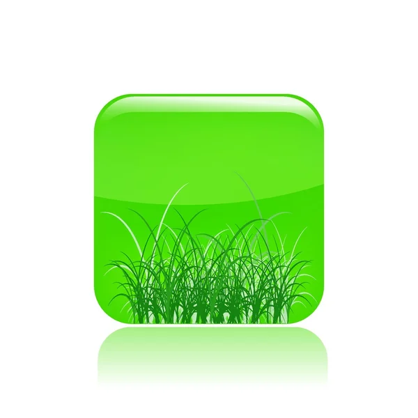 Vectorillustratie van enkele gras pictogram — Stockvector