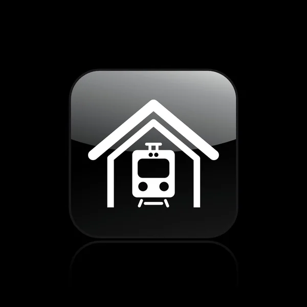 Vector illustration of single train icon — Stock Vector