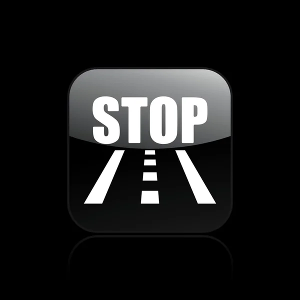 Vektor illustration av enda road stop-ikonen — Stock vektor