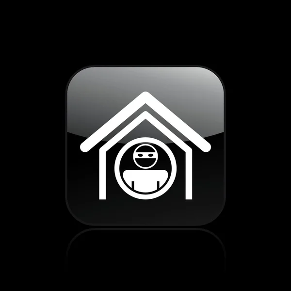 Illustration vectorielle de l'icône de voleur de maison unique — Image vectorielle