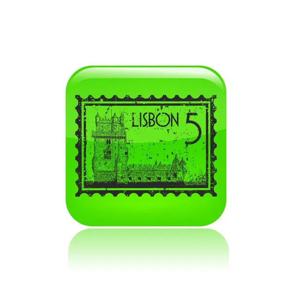 Illustration vectorielle de l'icône unique de Lisbonne — Image vectorielle