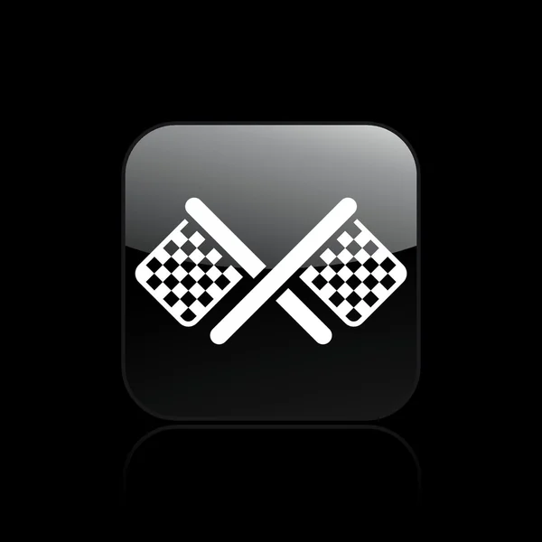 Illustrazione vettoriale dell'icona della bandiera singola gara — Vettoriale Stock