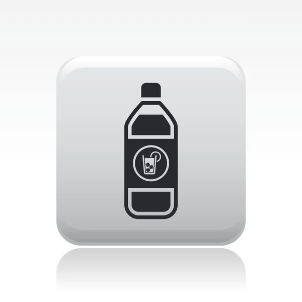Illustrazione vettoriale dell'icona della bottiglia singola bevanda — Vettoriale Stock