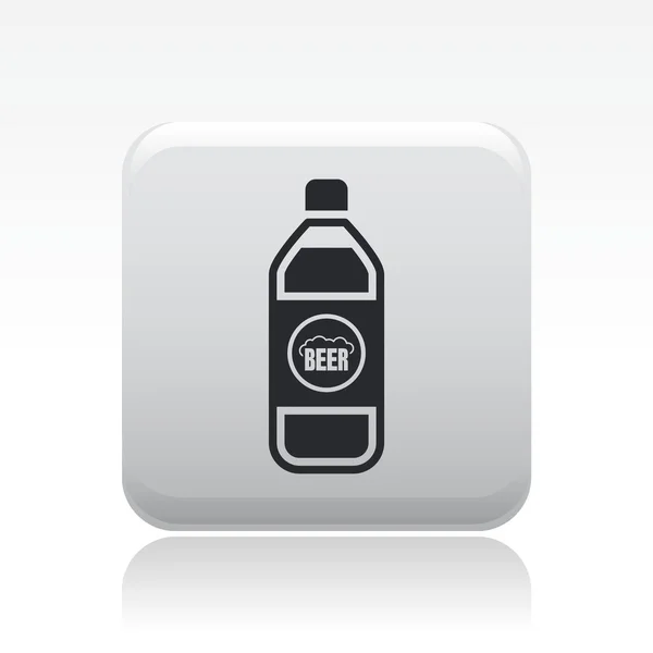 Illustrazione vettoriale dell'icona della bottiglia di birra singola — Vettoriale Stock