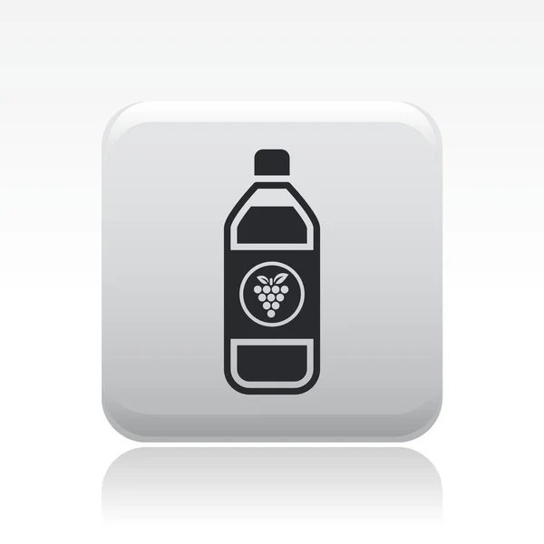 Vector illustration of single wine bottle icon — Stock Vector