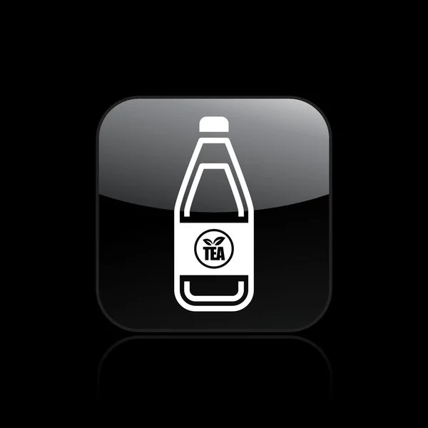 Illustrazione vettoriale dell'icona della bottiglia di tè isolata — Vettoriale Stock