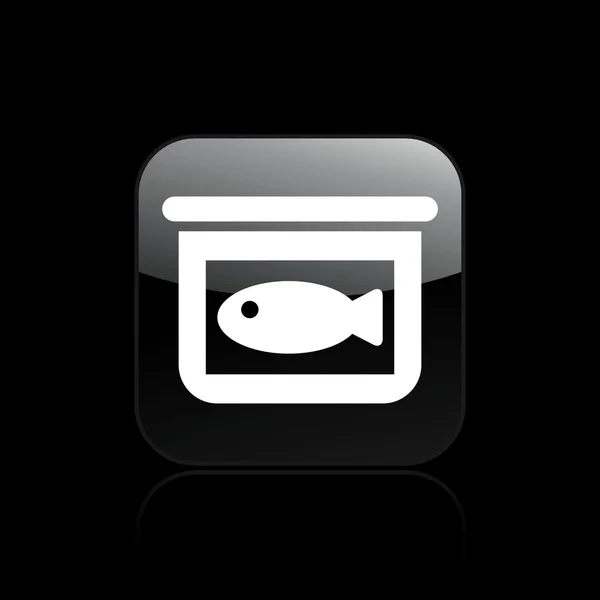Illustrazione vettoriale singola icona di pesce isolato — Vettoriale Stock