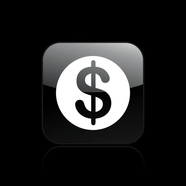 Ilustración vectorial del icono de dólares individuales — Vector de stock