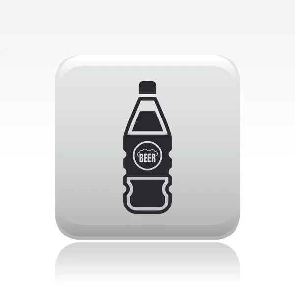 Vektor-Illustration des einzelnen Bierflaschen-Symbols — Stockvektor