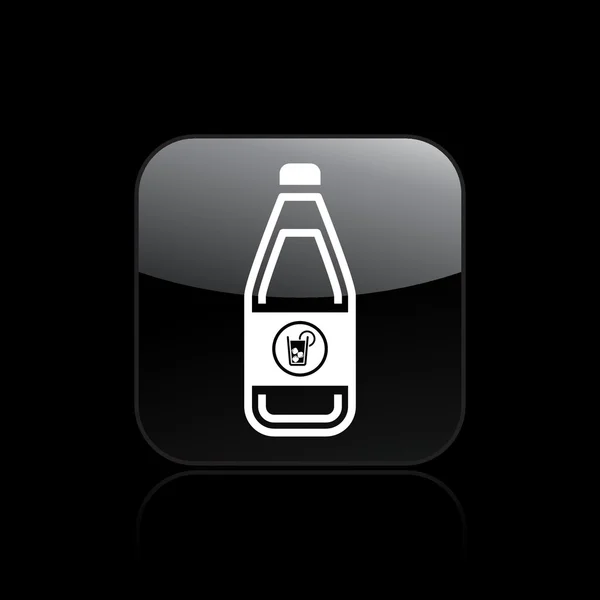 Illustrazione vettoriale dell'icona della bottiglia di bevanda isolata — Vettoriale Stock