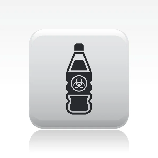 Vektor illustration av enda farliga flaska ikonen — Stock vektor