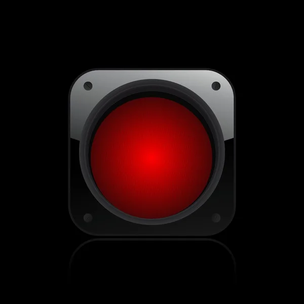 矢量插画的单个红色交通灯图标 — 图库矢量图片