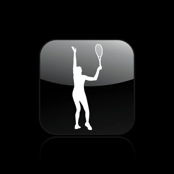 Ilustración vectorial del icono del jugador de tenis aislado — Archivo Imágenes Vectoriales