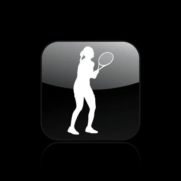 Ilustracja wektorowa ikona jeden kort tenisowy — Wektor stockowy
