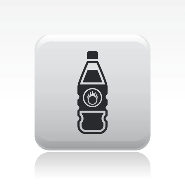 Vector illustration of single dangerous bottle icon — Stock Vector