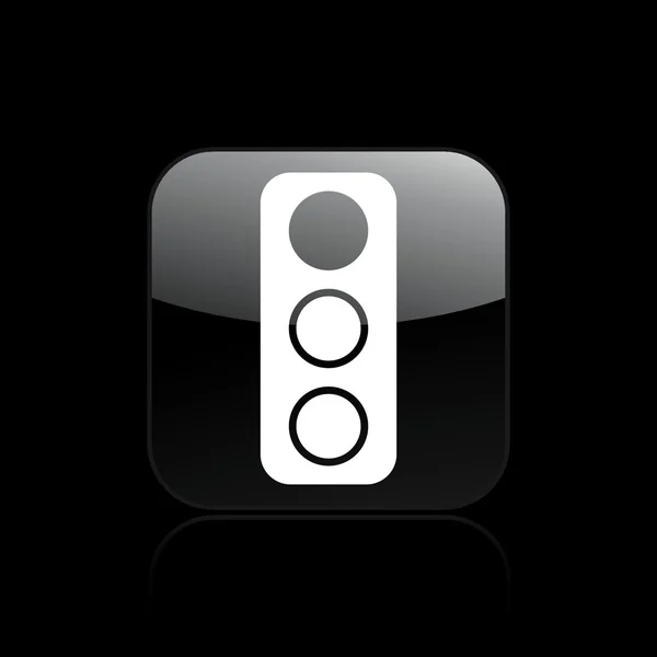 Illustrazione vettoriale dell'icona del semaforo singolo — Vettoriale Stock