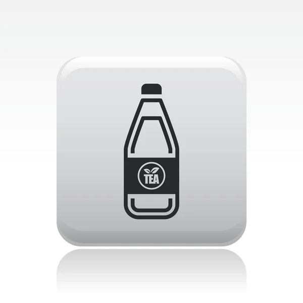 Illustrazione vettoriale dell'icona della bottiglia di tè singolo — Vettoriale Stock