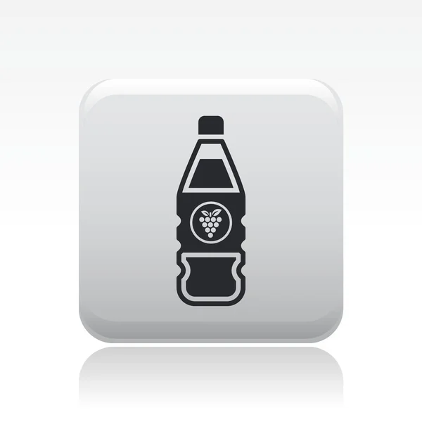 Illustration vectorielle de l'icône bouteille de vin unique — Image vectorielle