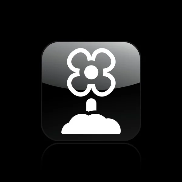 Illustration vectorielle de l'icône d'une seule fleur — Image vectorielle