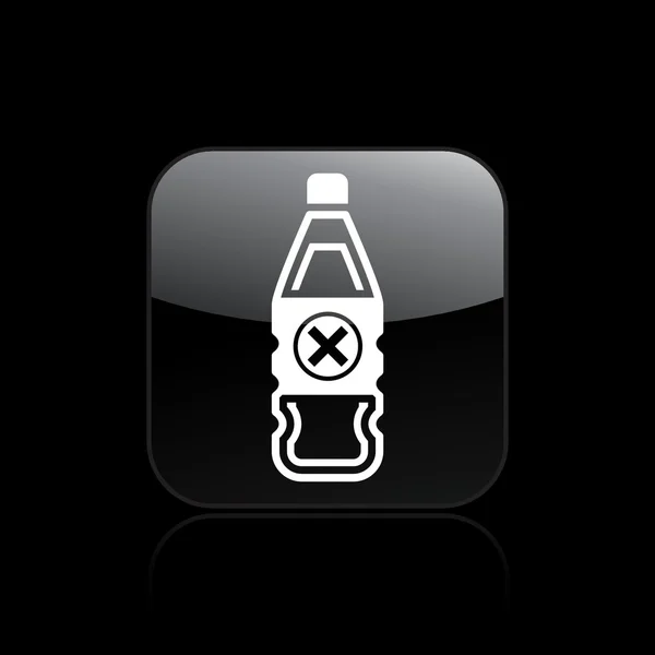 1 つの危険なボトルのアイコンのベクトル イラスト — ストックベクタ