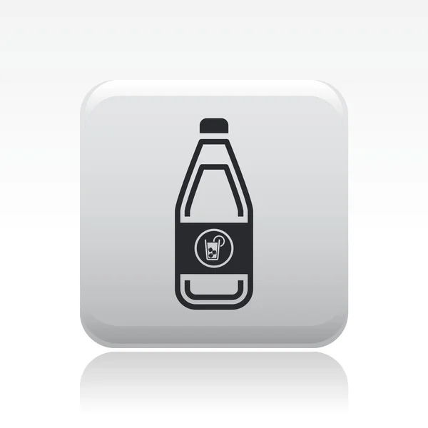 Векторная иллюстрация иконы одной бутылки коктейля — стоковый вектор